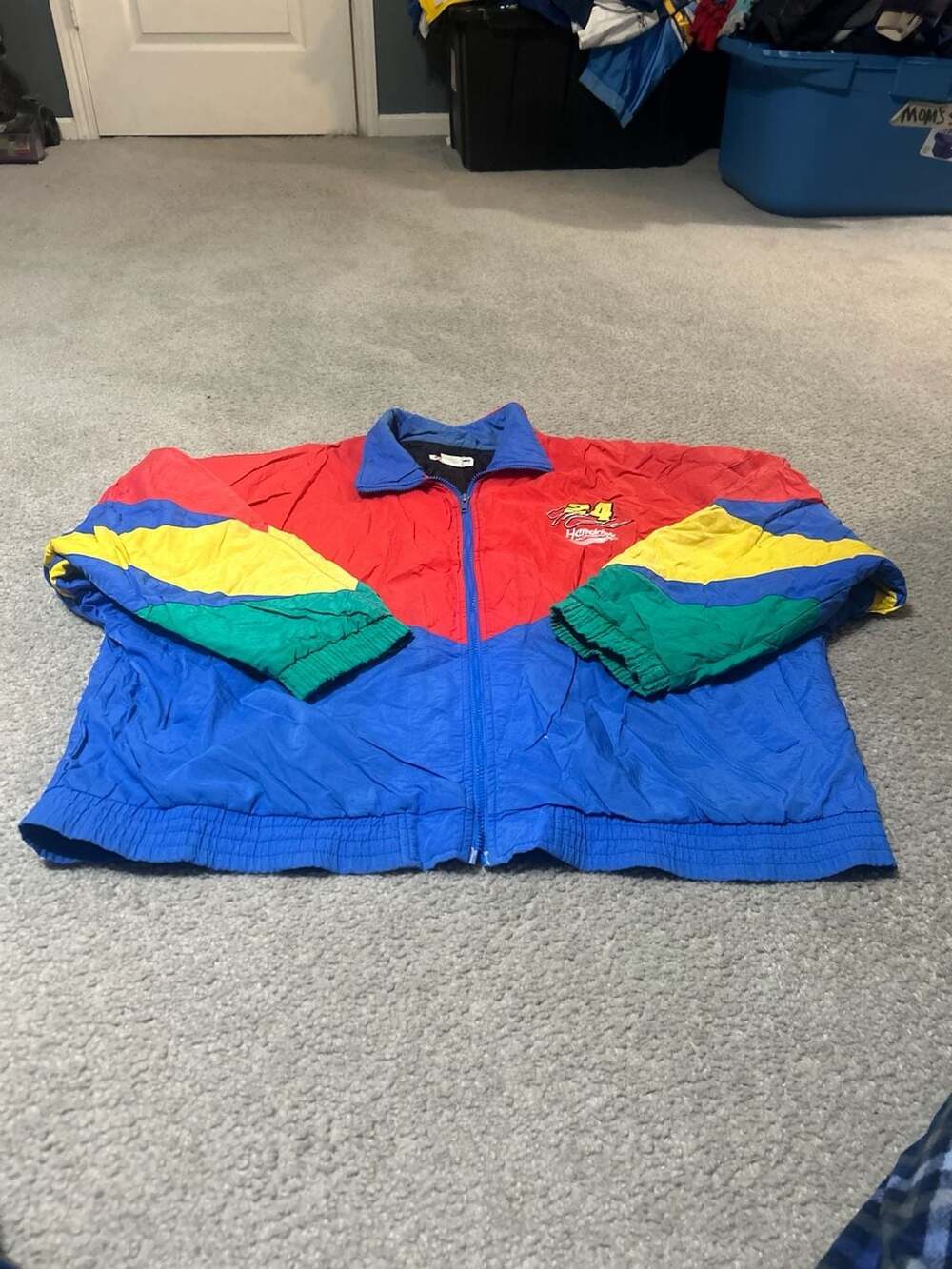 Vintage 90s Jeff Gordon #24 Hendrick Motorsports NASCAR Colorblock Racing Jacket